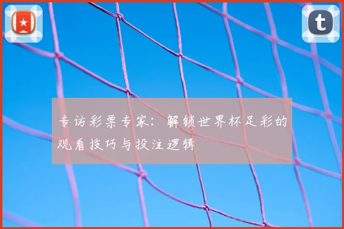 专访彩票专家:解锁世界杯足彩的观看技巧与投注逻辑